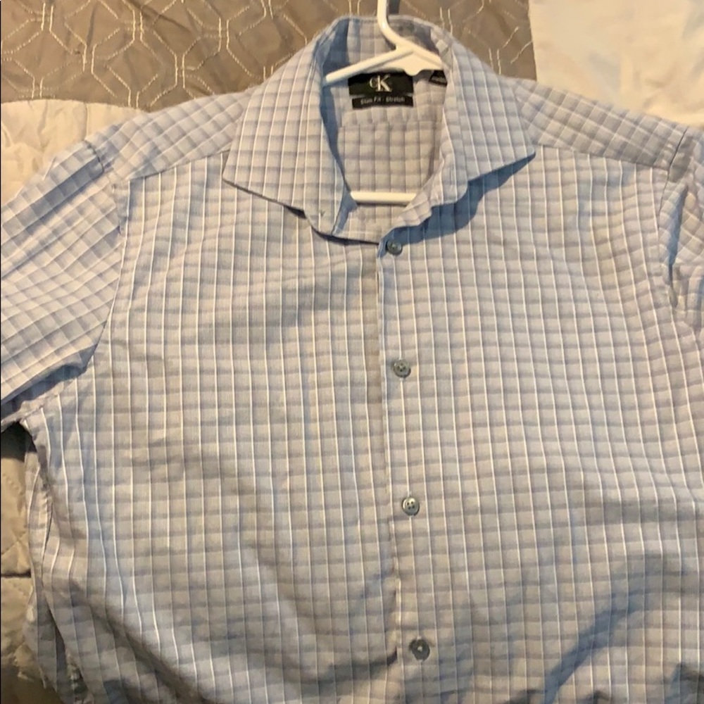 Calvin Klein slim fit stretch dress shirt.